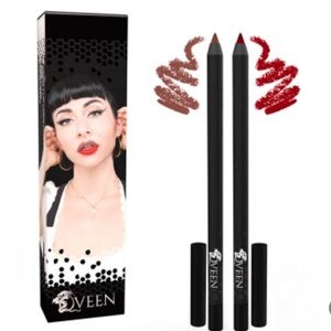 NIB Qveen “partners in crime” lip liner duo in “ spray tan” and “sos”